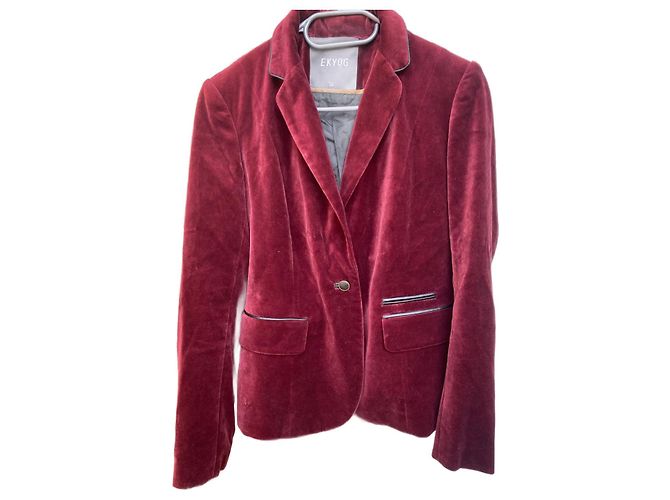 Giacca Ekyog in cotone rosso scuro Bordò