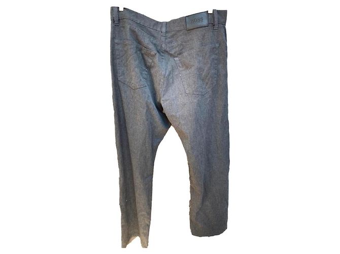Hugo Boss Hose Dunkelgrau Polyester Anthrazitgrau