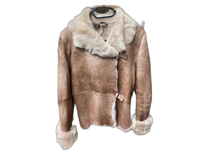 Ventcouvert Lammlederjacke Beige