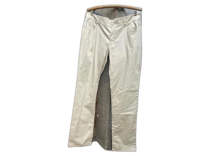 Pantalones Armani Beige de Algodón