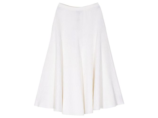 Gonna Svasata Chanel in Cotone Bianca Bianco