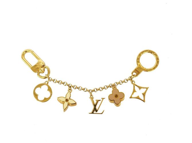 Portachiavi Louis Vuitton Catena Fleur de Monogram M65111 D'oro