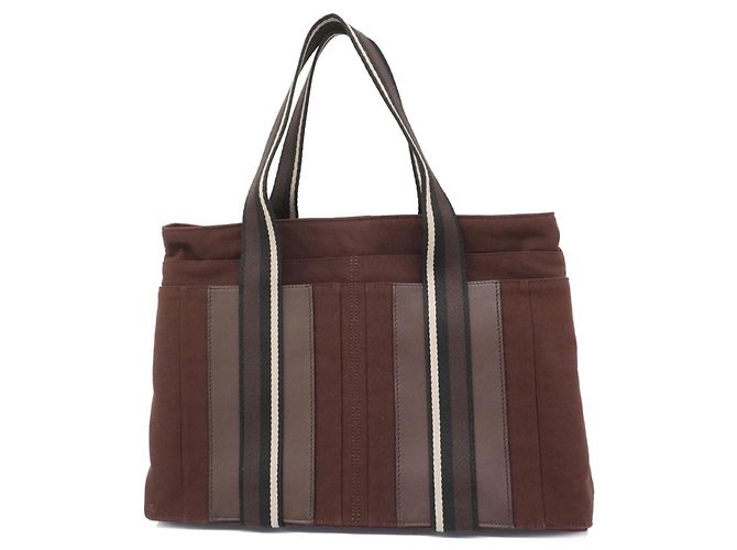 Hermès Borsa Tote Hermes Troca Orizzontale MM Canvas Marrone