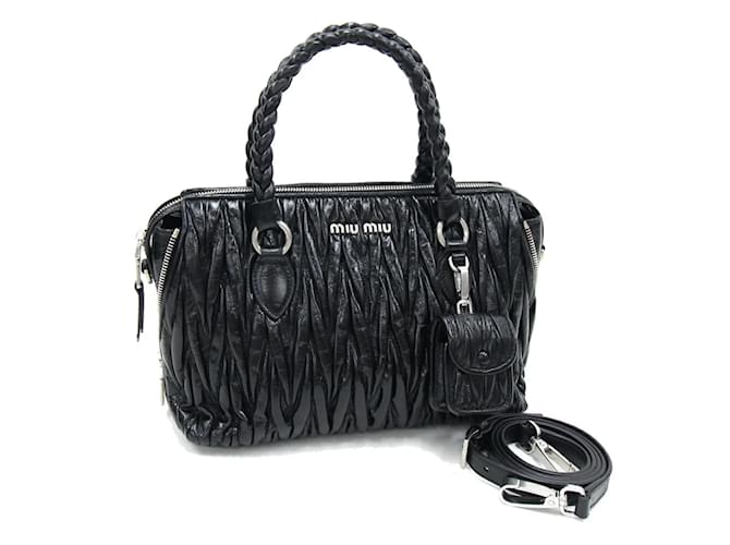 ハンドバッグ MIU MIU Trunk hand bag Black Miu Miu Women's' Small Trunk Leather Handbag in Black | LN-CC®