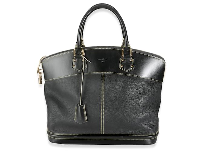 Louis Vuitton Black Leather Suhali Lockit MM  ref.1591275
