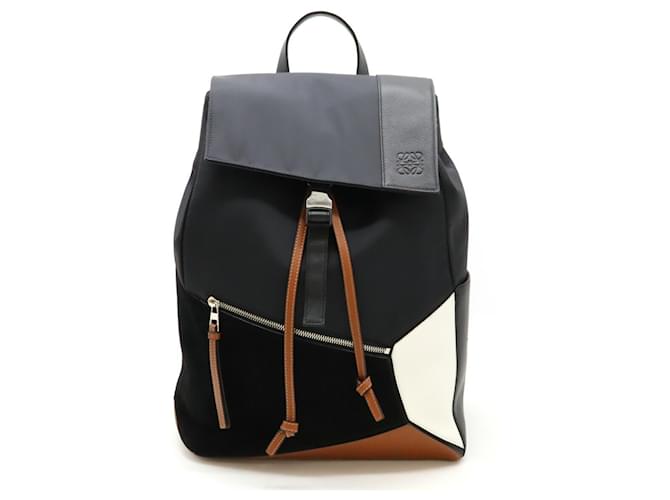 LOEWE ロエベ MOCHILA PUZZLE BACK PACK 黒 Loewe Black Puzzle Backpack for Men | Lyst
