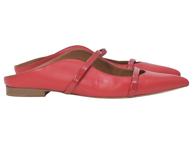 Autre Marque  Malone Souliers Maureen Slip-On Flats in Red Leather  ref.1591765