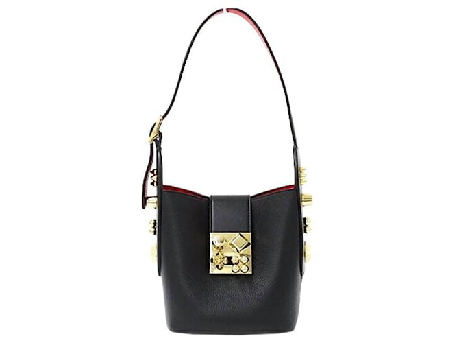 Christian Louboutin Women s Leather Caraski Bucket Shoulder Bag Black ref.1593151 Joli Closet