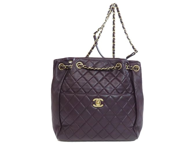 Bolsa de Ombro Matelassé Chanel Roxo
