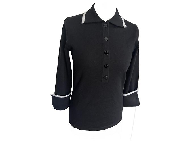 Chanel Top Nero Lana