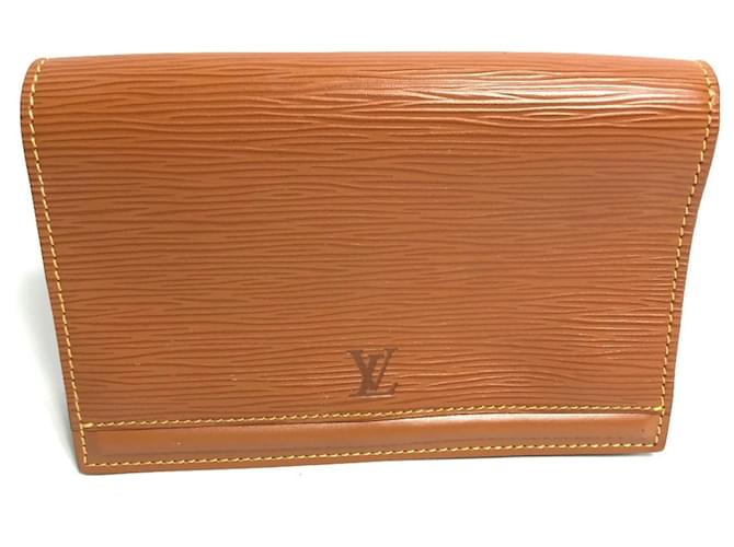 Louis Vuitton Epi Santur Tilsit Pouch Brown Leather  ref.1593810