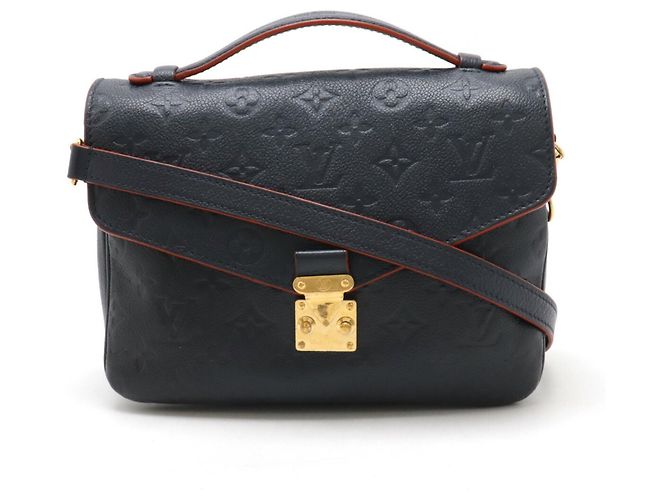 Louis Vuitton Monogram Empreinte Pochette Metis MM Handbag Red