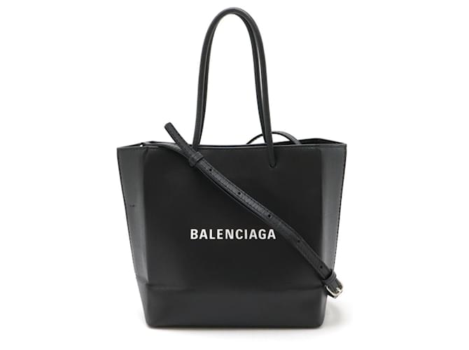 Balenciaga Tote XXS Handbag Black White Leather ref.1593947 Joli Closet