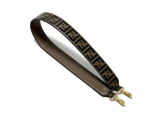 Fendi Leather Shoulder Strap Brown