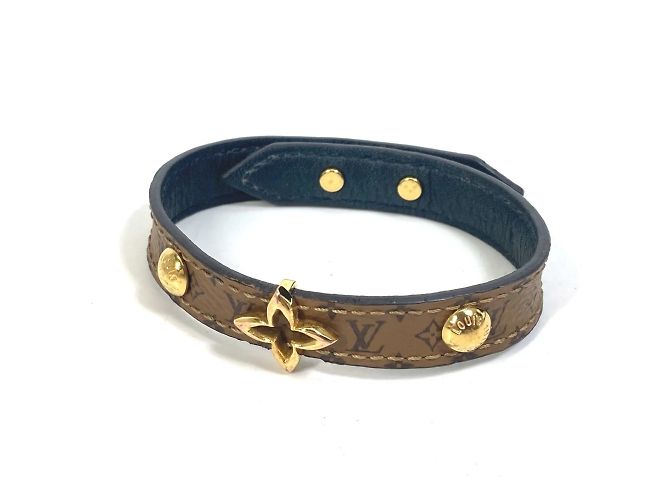 Pulseira charm Monogram reverso Louis Vuitton Marrom