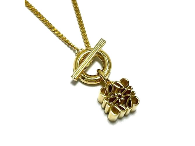 Loewe Women's Anagram Pendant Necklace Golden Silver Gold