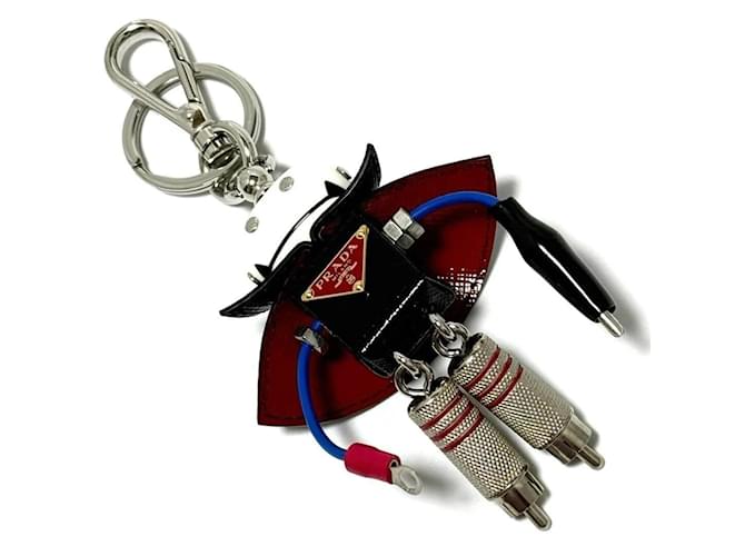 小物 1999FW PRADA studs leather key ring 1999FW PRADA studs leather key ring PRADA Leather Key Chains