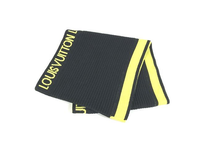 Sciarpa Infinity in Lana Bicolore Louis Vuitton Nero Giallo