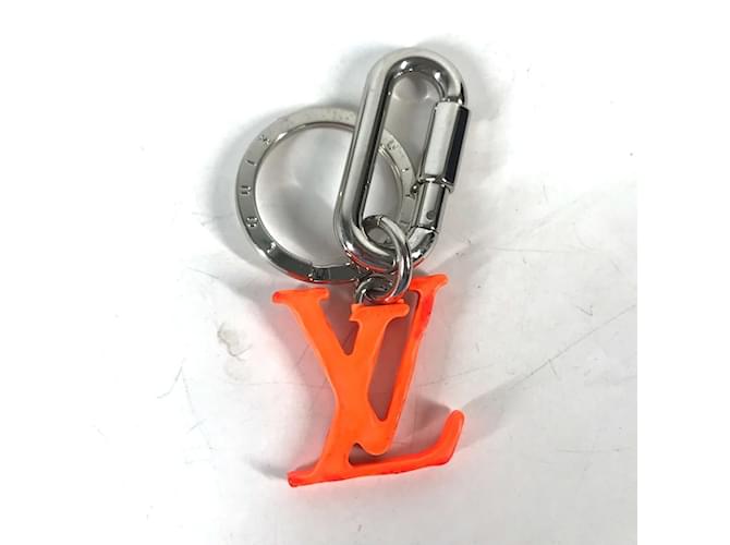 Louis Vuitton MP2291 Portocle LV Sharp Bag Charm Carabiner Keychain Silvery Orange Metal  ref.1594330