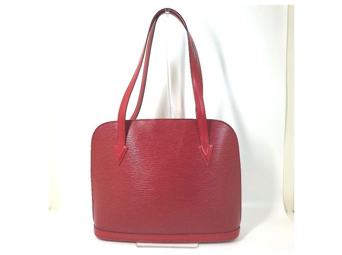 Borsa a spalla in pelle Epi Louis Vuitton Rosso