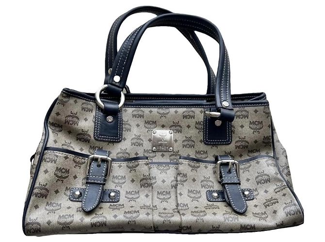 MCM Boston Handtasche Hellbraun Leder