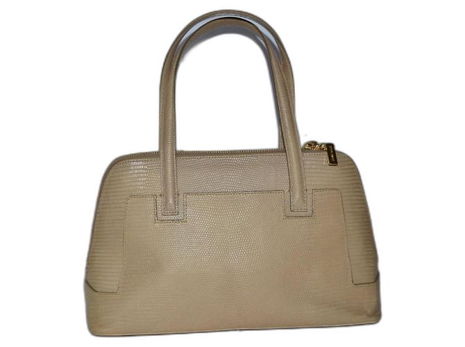 Bolsa de mão Bruno Magli em pele bege