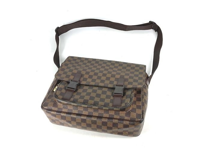 Bolsa Mervil Damier Louis Vuitton Marrom