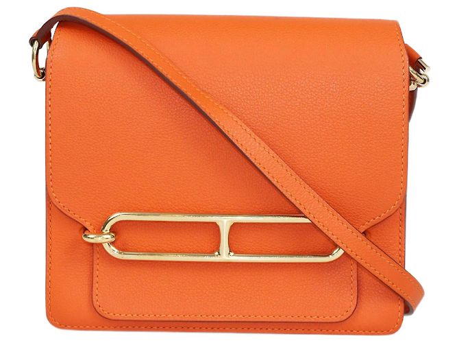 Hermès Borsa Mini Roulis Evercolor Arancione Hermes