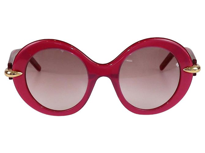 Pomellato Pink Round Oversized Sunglasses