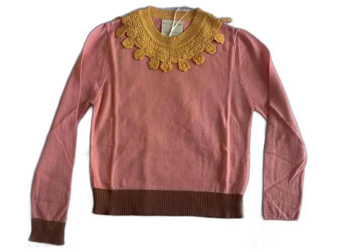 Autre Marque Knitwear Brown Pink Mustard Wool  ref.1594765