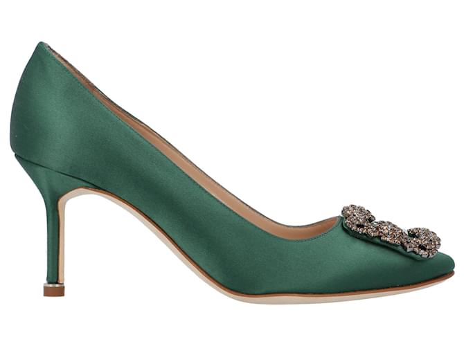 MANOLO BLAHNIK 23.5ハイヒール カーキグリーン MANOLO BLAHNIK 23.5ハイヒール カーキグリーン Manolo Blahnik