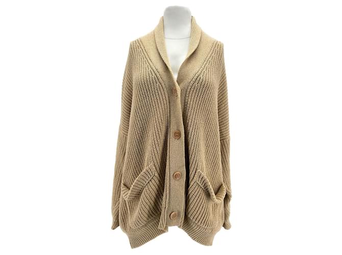Autre Marque Monica Cordera knitwear T.FR Taille Unique Cotton Beige  ref.1595099