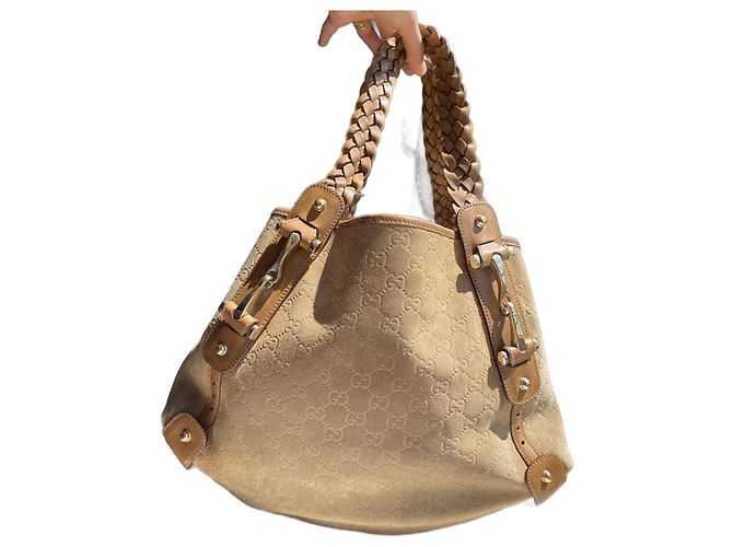 Gucci Pelham Handtasche Wildleder Camel Kamel