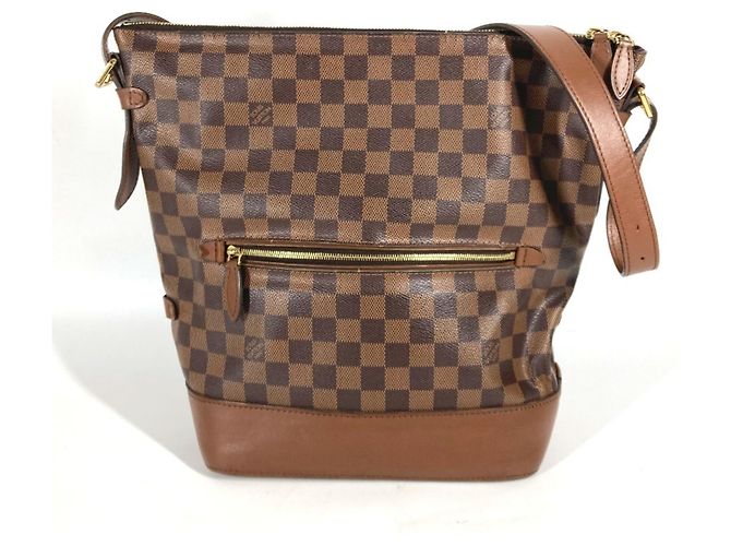 Bucket Bolsa de Ombro Damier Diane da Louis Vuitton Marrom Damier ebene