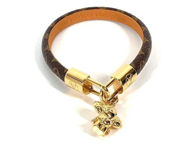Pulsera charm de lona Monogram Vivienne de Louis Vuitton Castaño Monograma