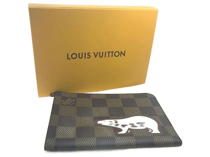 Pochette Jour Damier Géant Louis Vuitton Marron Damier ebène