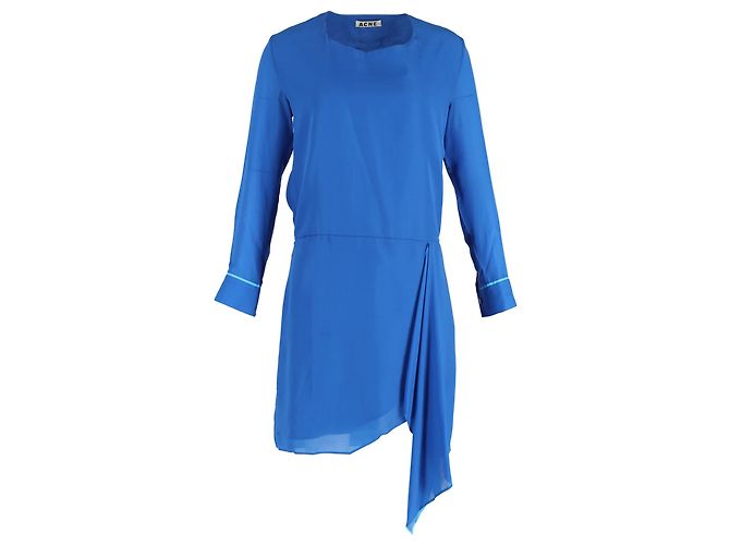 Adelle Tape Kleid von Acne Studios aus blauer Polyester