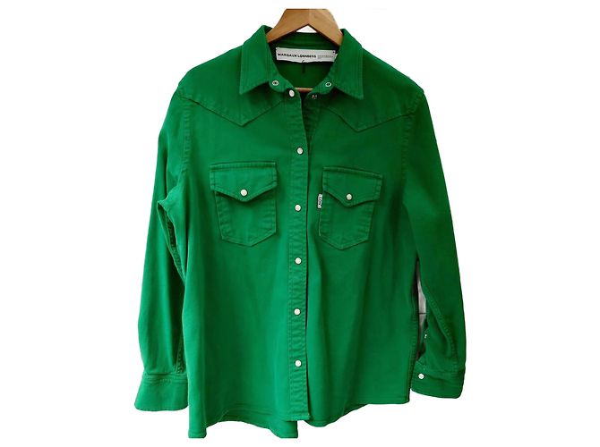 Margaux Lonnberg Camisa/chaqueta de denim verde