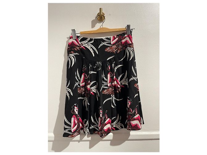 Gonne PRADA T.IT 42 Viscosa Nero
