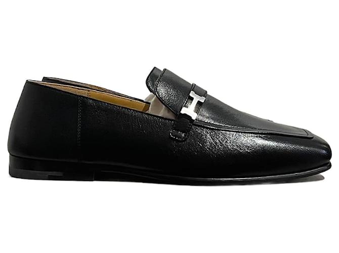 Hermès HERMES Flats T.EU 41 Leather Black  ref.1597089