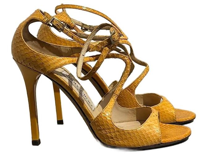 Sandali JIMMY CHOO T.EU 37 Pelli esotiche Giallo