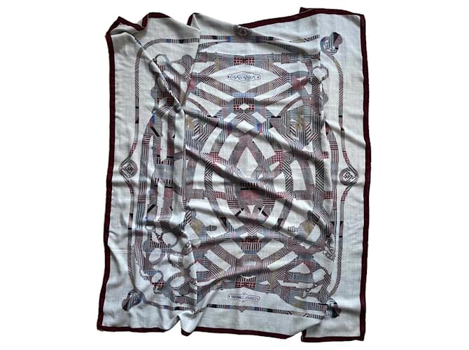 Hermès Foulards Cachemire Gris  ref.1597682