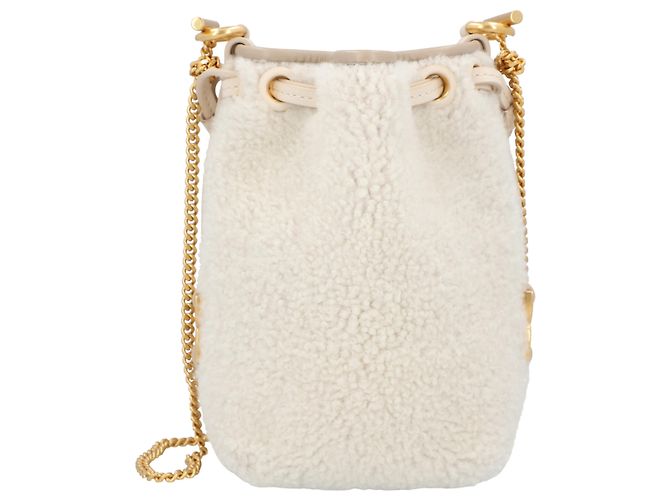 Chloé Marcie Mikro Eimer Tasche Beige Braun