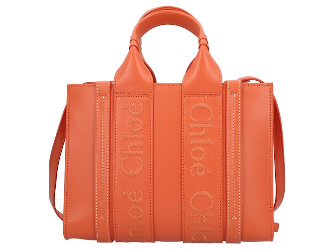 Bolsa tote Woody Small Chloé laranja