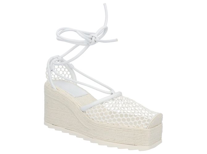 Espadrilles compensées Stretch de Bottega Veneta Blanc