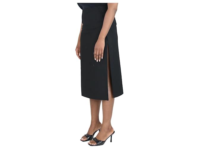 Jil Sander Black wool midi skirt size UK 12 ref.1598380 Joli Closet