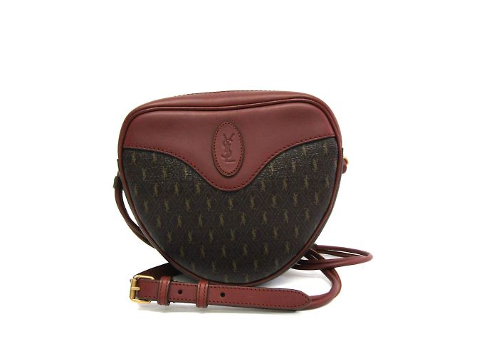 Bolsa de ombro de couro marrom Yves Saint Laurent 