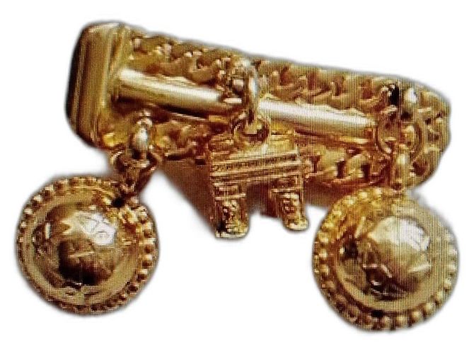 Céline Krawattennadel 1990 Planet Arc de Triomphe vergoldet Golden