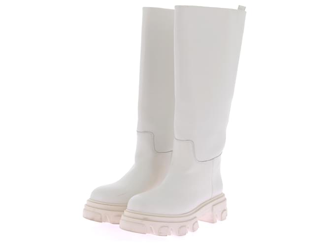 Autre Marque GIA X PERNILLE TEISBAEK boots T.EU 39 Leather White  ref.1600823