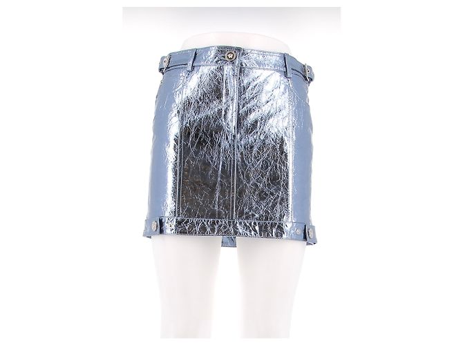 Versace Röcke T.IT 38 Leder Blau